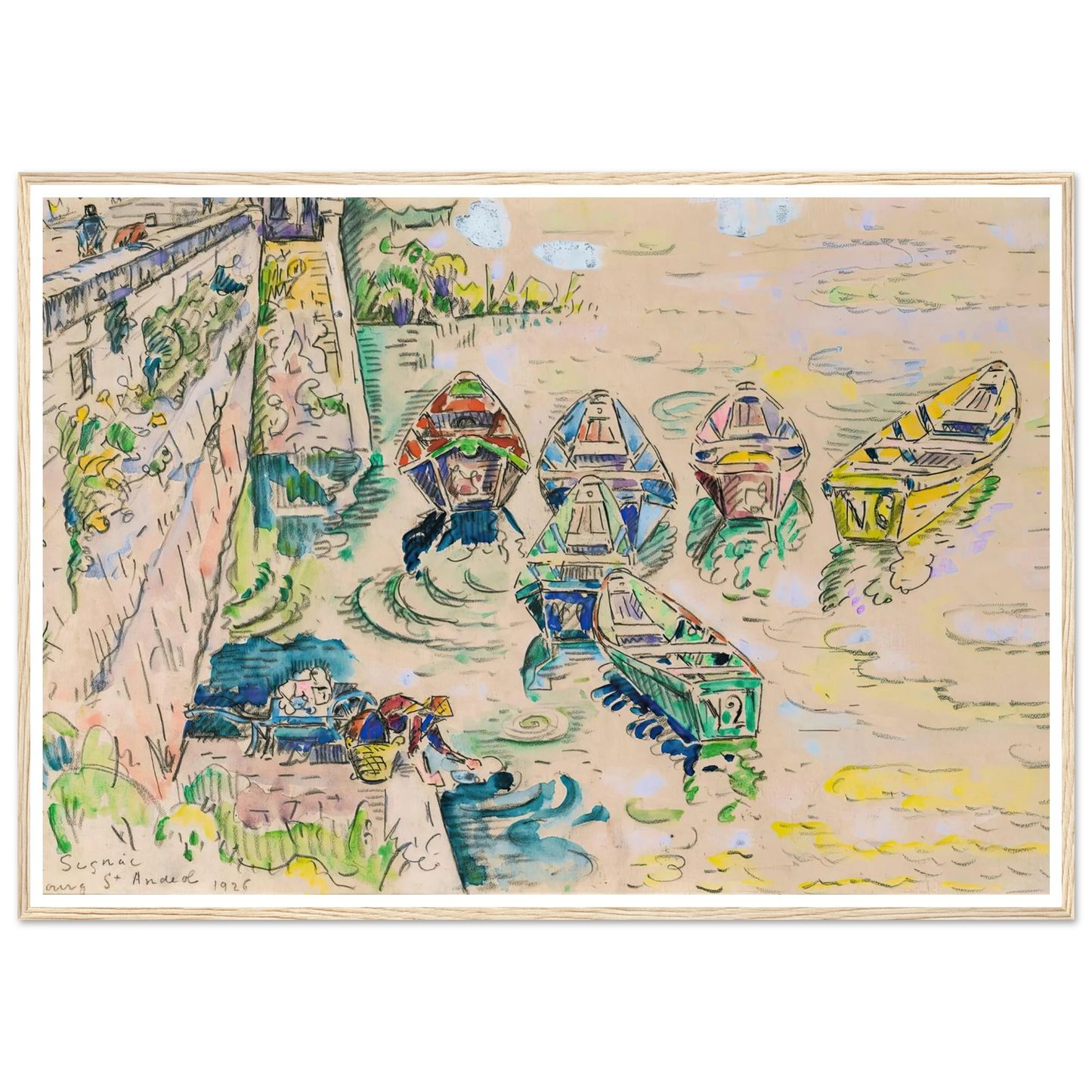 Bourg Saint-Andéo (1926) Art Print | Paul Signac-Quipham Collections