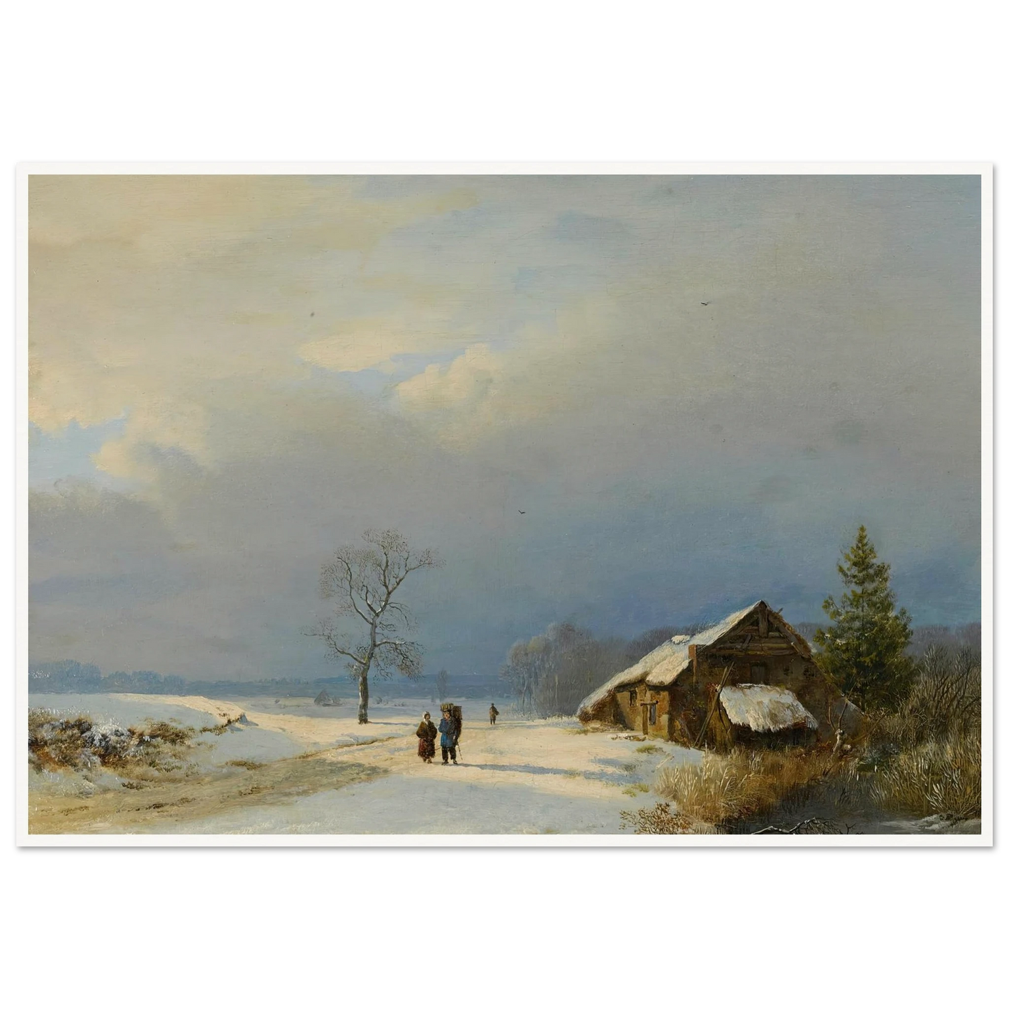 Dutch winter in the Gooi (1828) Art Print | Barend Cornelis Koekkoek-Quipham Collections