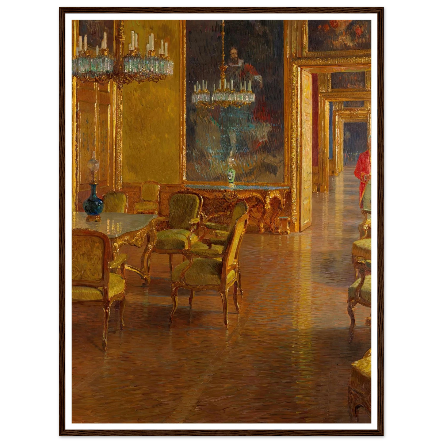 Interieur im Winterpalais des Prinzen Eugen von Savoyen in der Himmelpfortgasse (1907-1908) Art Print | Carl Moll-Quipham Collections