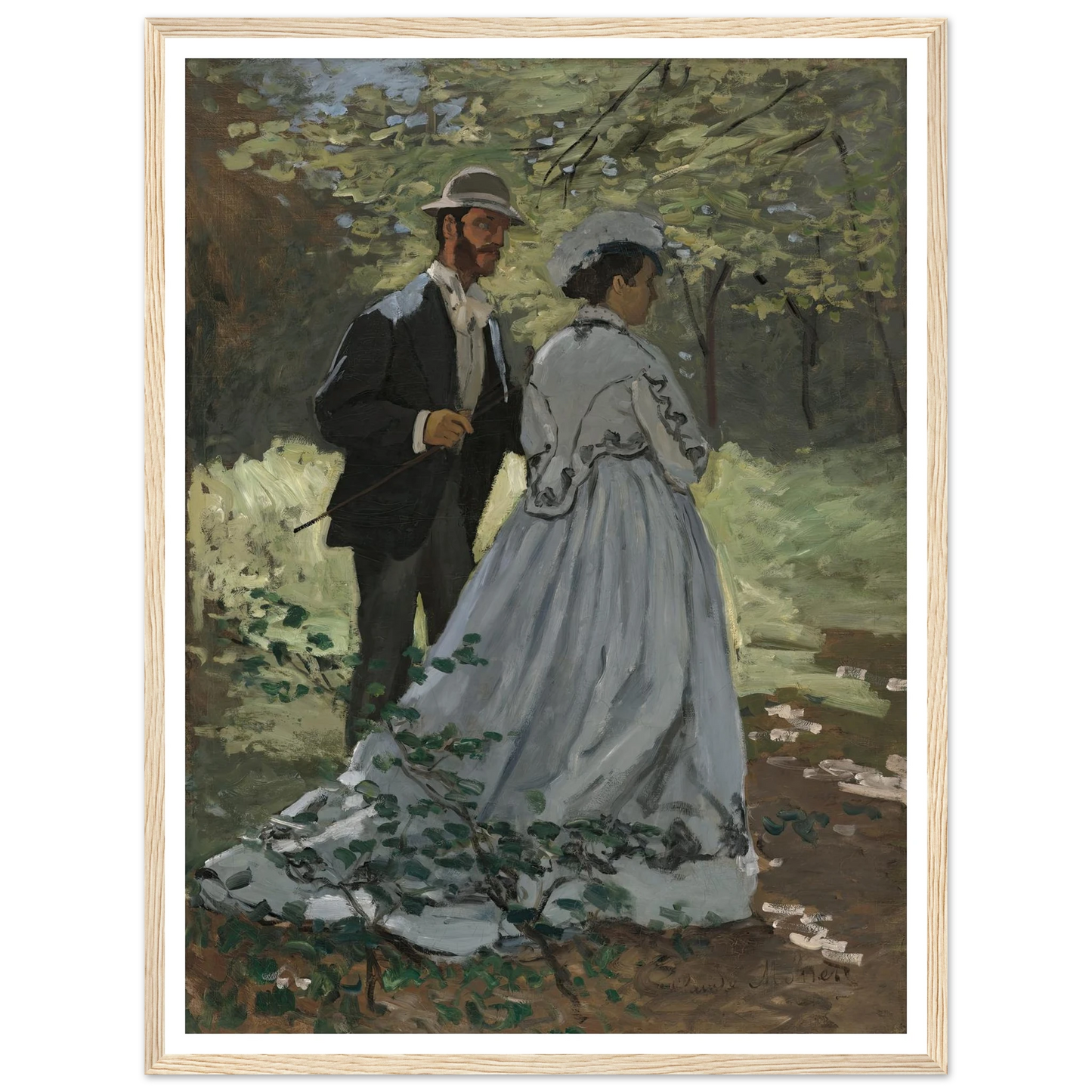 Bazille and Camille (Study for Déjeuner sur l’Herbe ) (1865) Art Print | Claude Monet-Quipham Collections