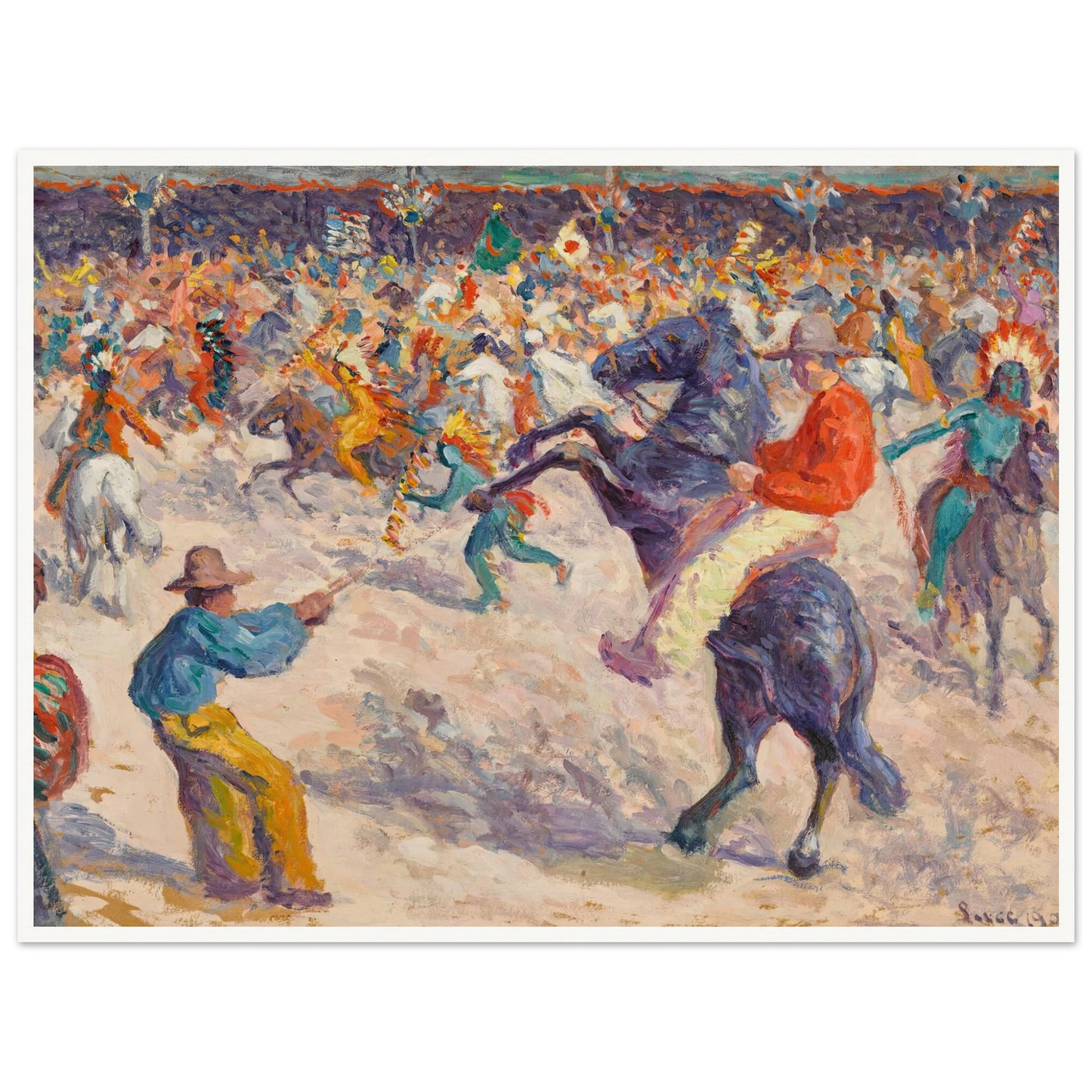 Buffalo Bill, le lasso (1906) Art Print | Maximilien Luce-Quipham Collections