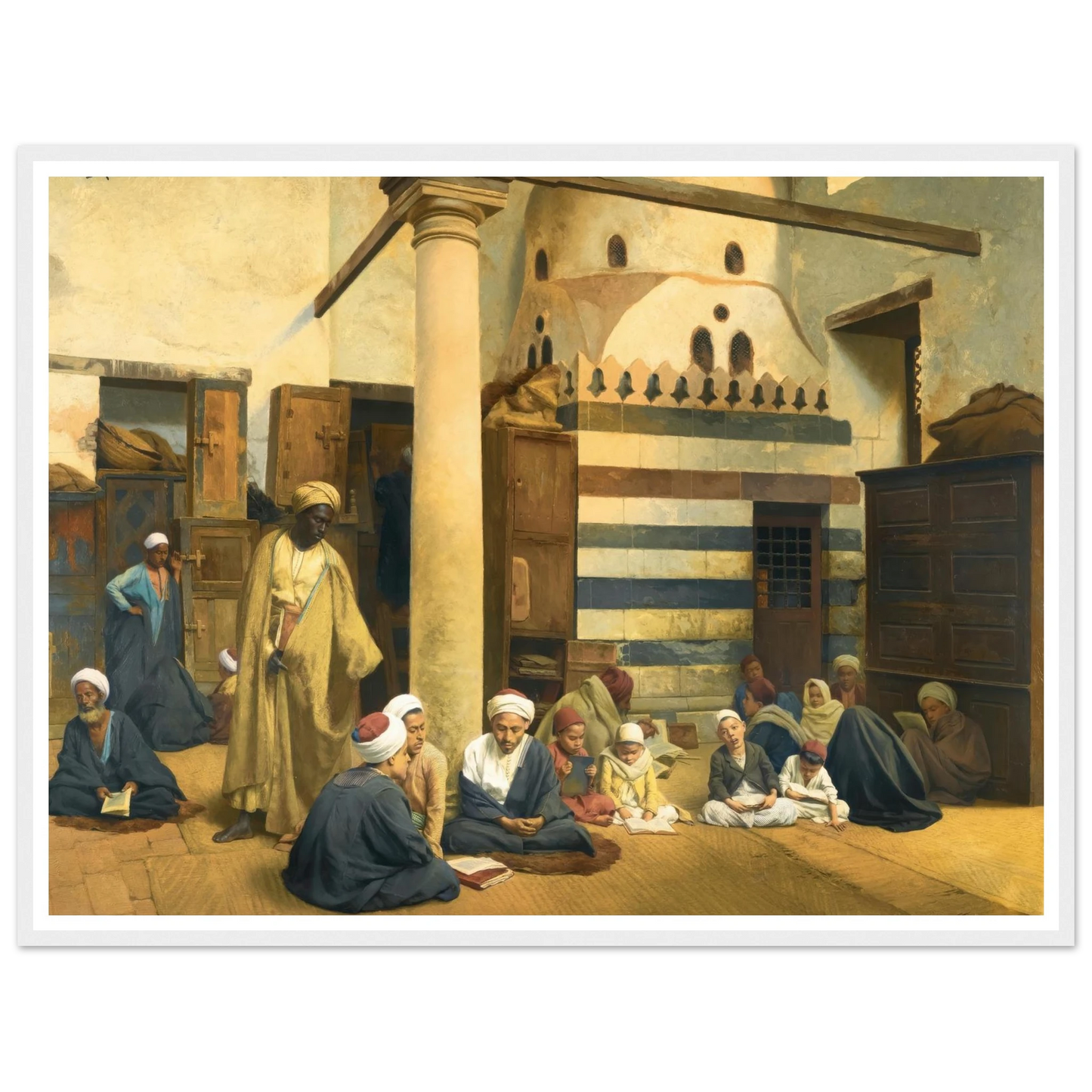 In the Madrasa (1890) Art Print | Ludwig Deutsch-Quipham Collections