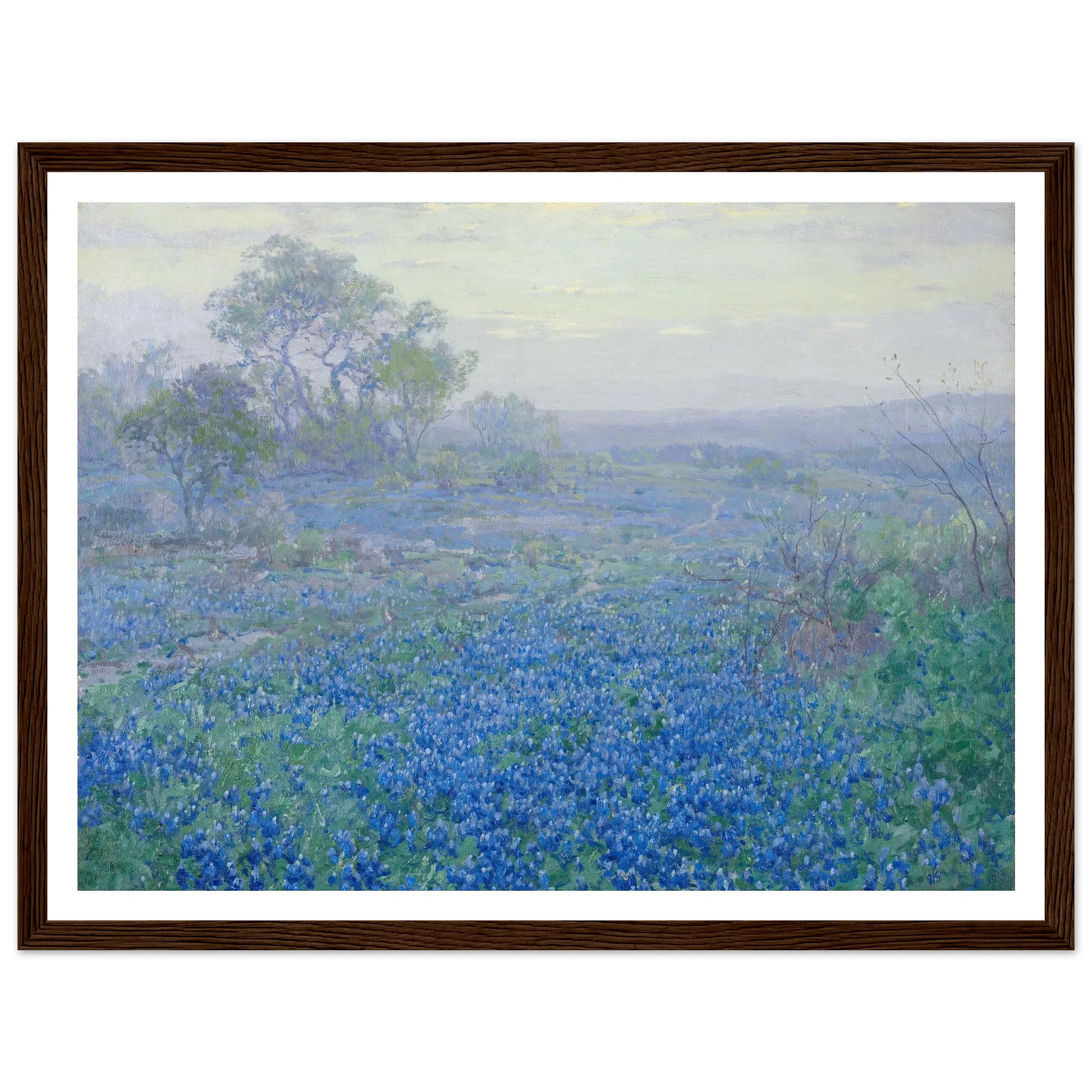 A Cloudy Day, Bluebonnets near San Antonio, Texas (1918) Art Print | Julian Onderdonk-Quipham Collections