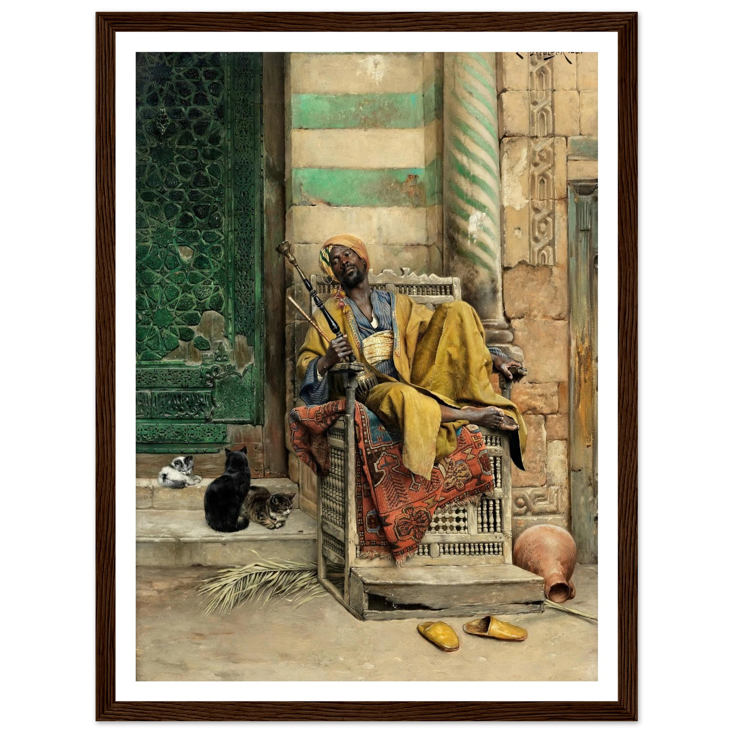 The Goza Smoker (1884) Art Print | Ludwig Deutsch-Quipham Collections