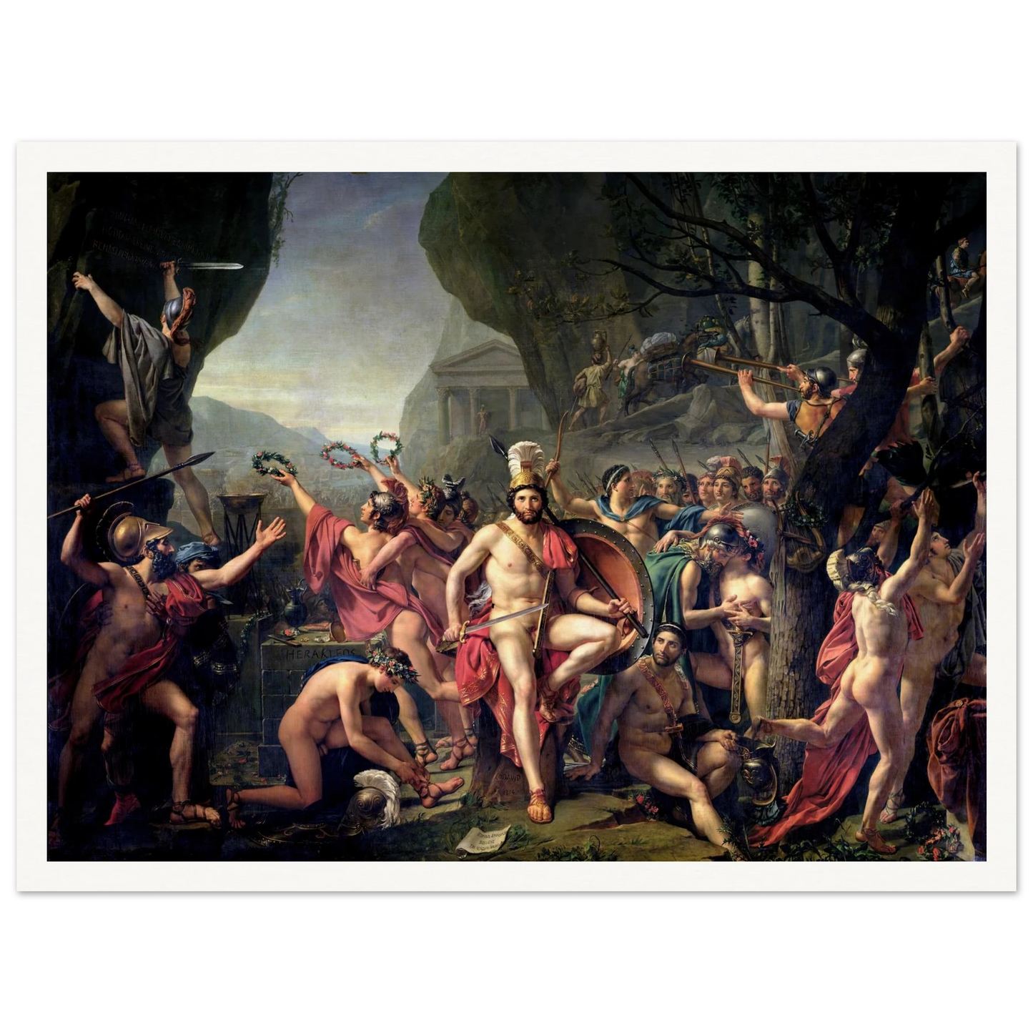 Leonidas At Thermopylae (1814) Art Print | Jacques Louis David-Quipham Collections