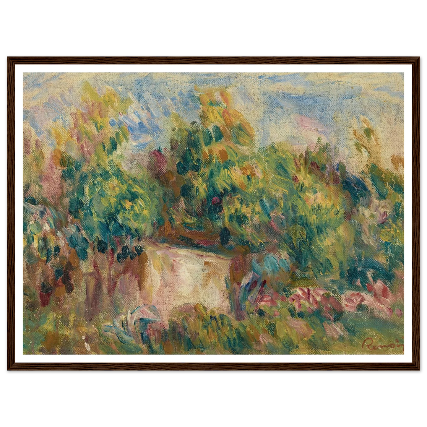 Cabanon près des Colettes (1916) Art Print | Pierre Auguste Renoir-Quipham Collections