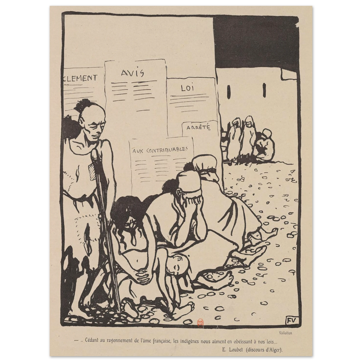 …Cedant au rayonnement de l’ame francaise,… Art Print | Felix Vallotton-Quipham Collections