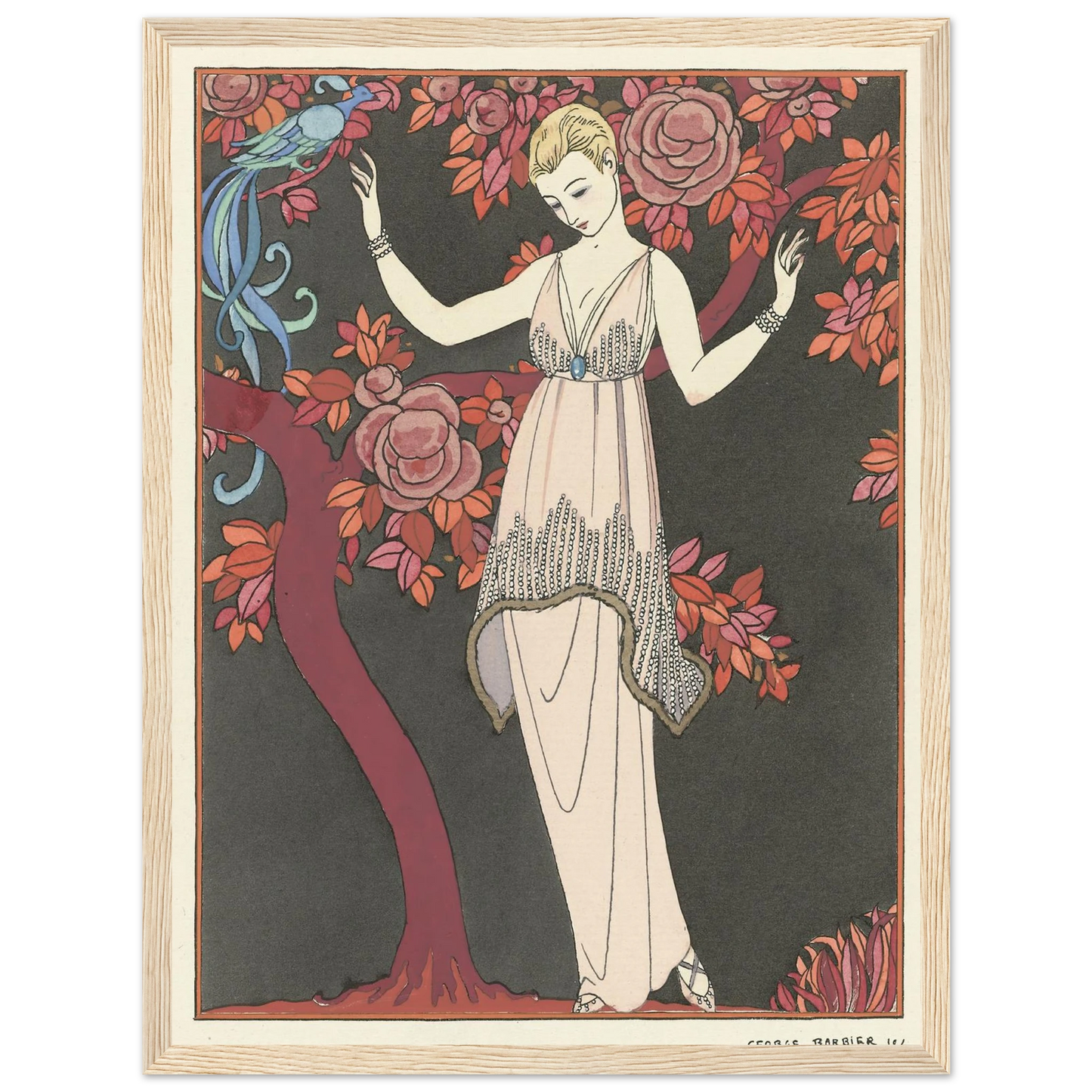 L’Arbre de science _Robe du soir de Doeuillet (1914) Art Print | George Barbier-Quipham Collections