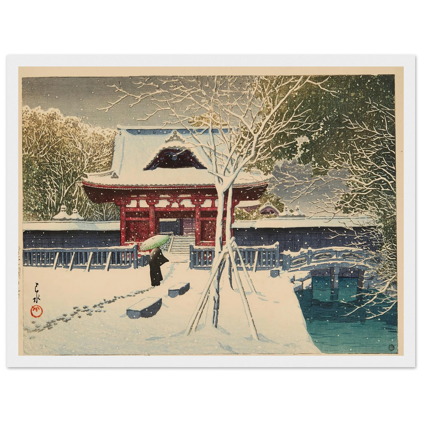 Shiba koen no yuki (Snow at Shiba Park) (1931) Art Print | Kawase Hasui-Quipham Collections