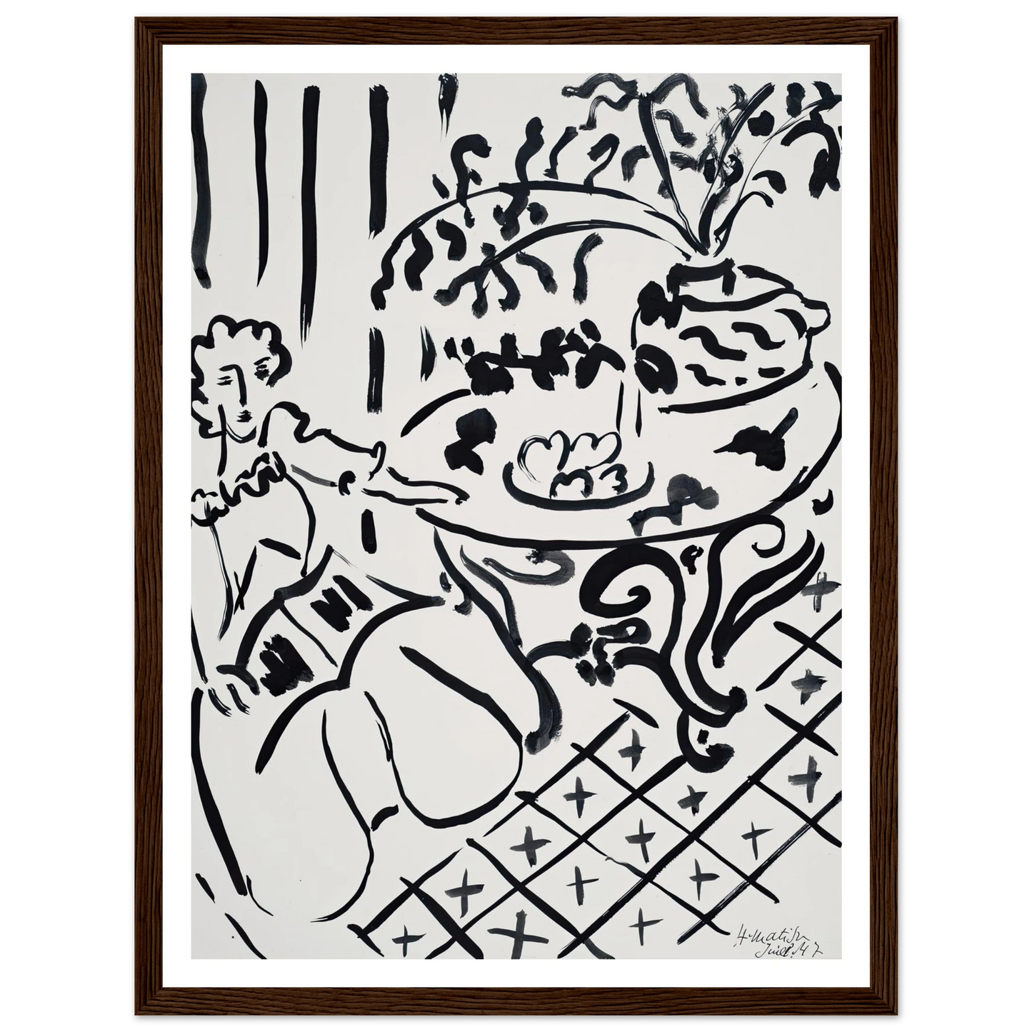 Fille assise à table (1947) Art Print | Henri Matisse-Quipham Collections