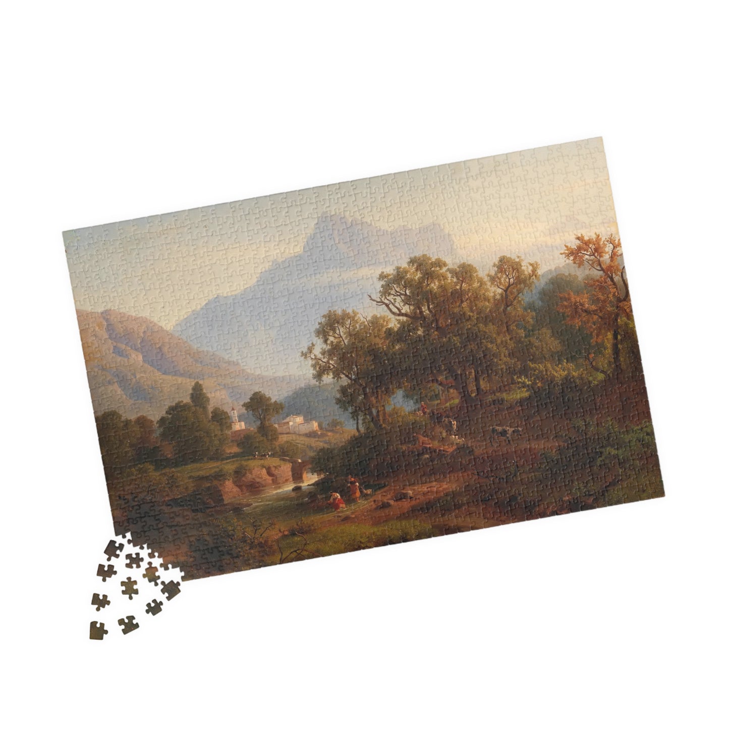 Region In South Tyrol–landscape In The Morning Light Puzzle | August Behrendsen-Quipham Collections