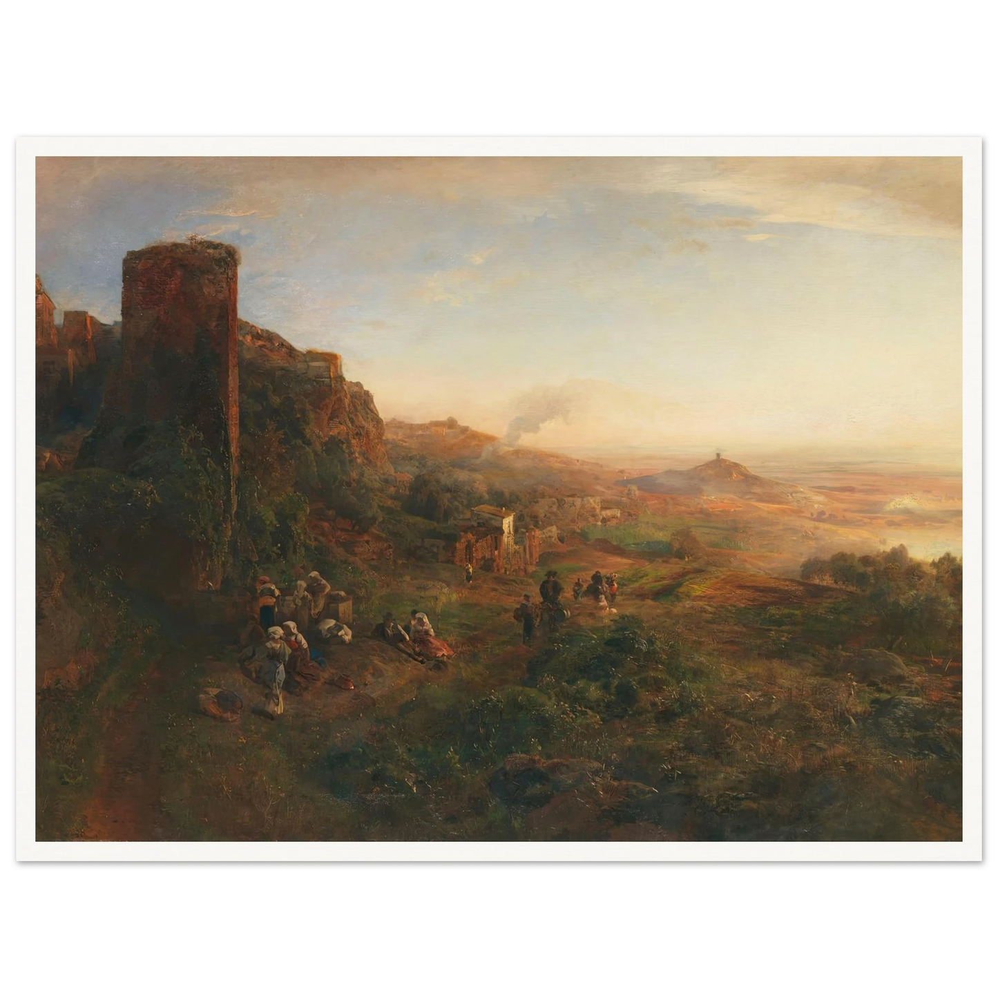 Abendstimmung in den Albaner Bergen (1890) Art Print | Oswald Achenbach-Quipham Collections