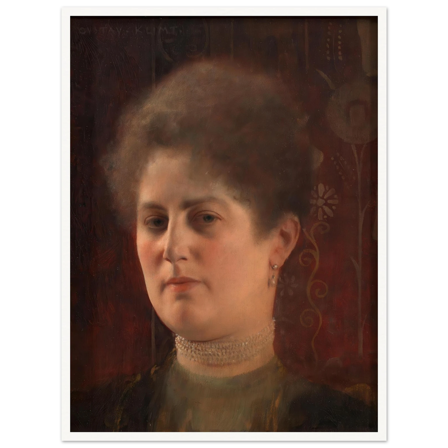 Bildnis einer unbekannten Frau (Frau Heymann) (1884–1904) Art Print | Gustav Klimt-Quipham Collections