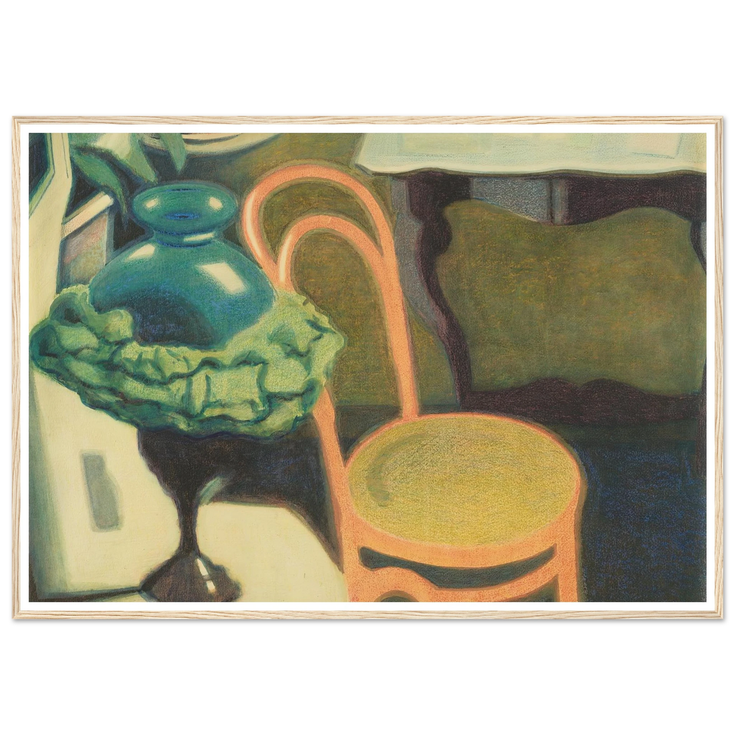 Interieur met stoel en opaline lamp (1909) Art Print | Leon Spilliaert-Quipham Collections