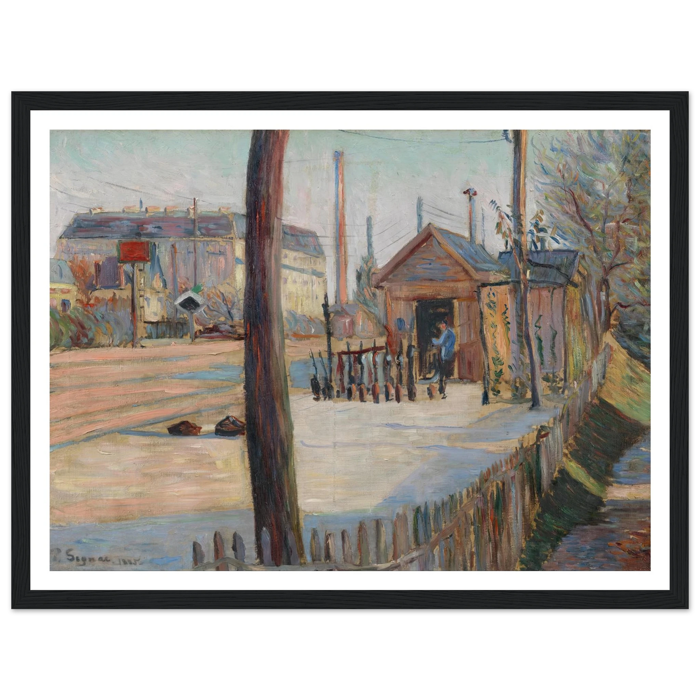 Railway junction near Bois-Colombes Art Print | Paul Signac-Quipham Collections
