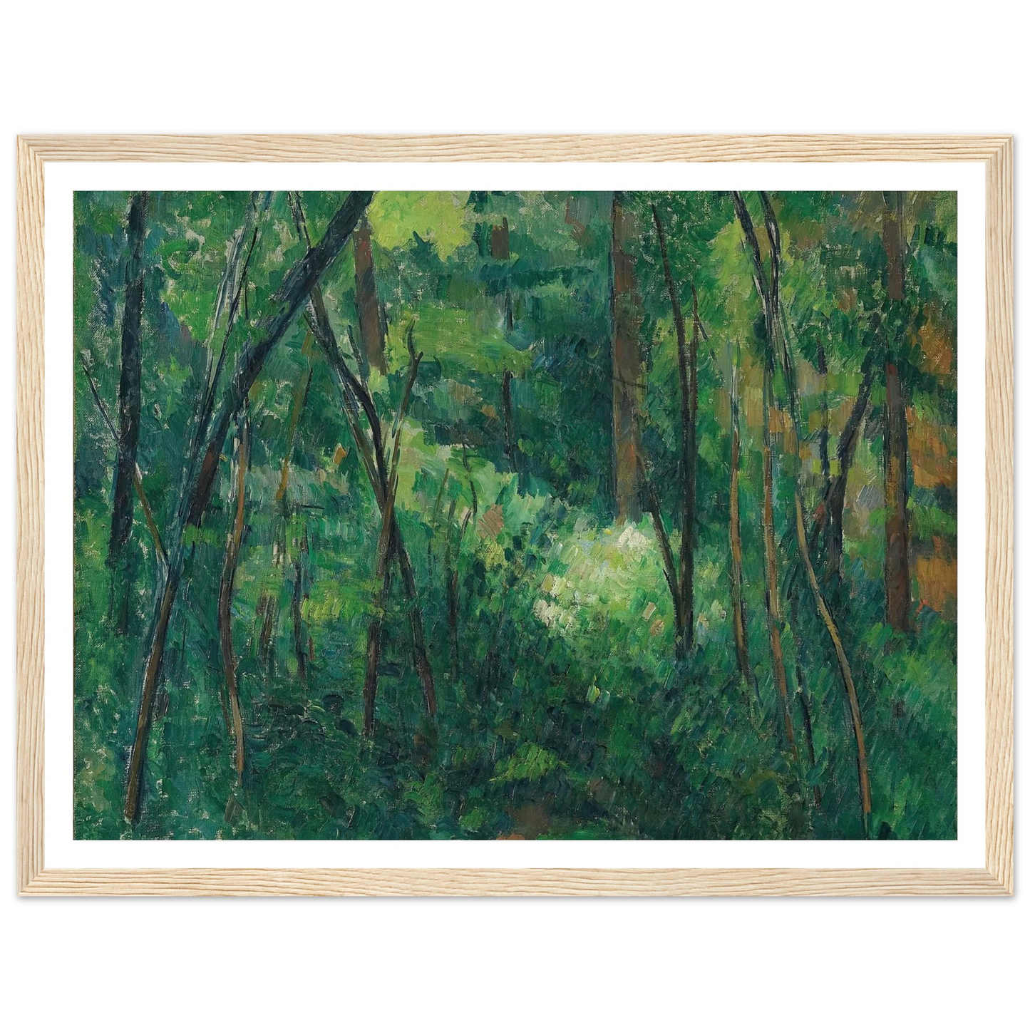 Interior of a forest (1880 - 1890) Art Print | Paul Cezanne-Quipham Collections