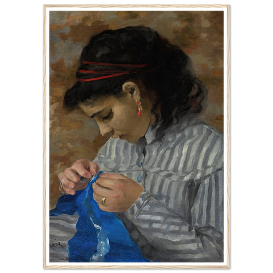 Lise Sewing (c. 1867–1868) Art Print | Pierre Auguste Renoir-Quipham Collections
