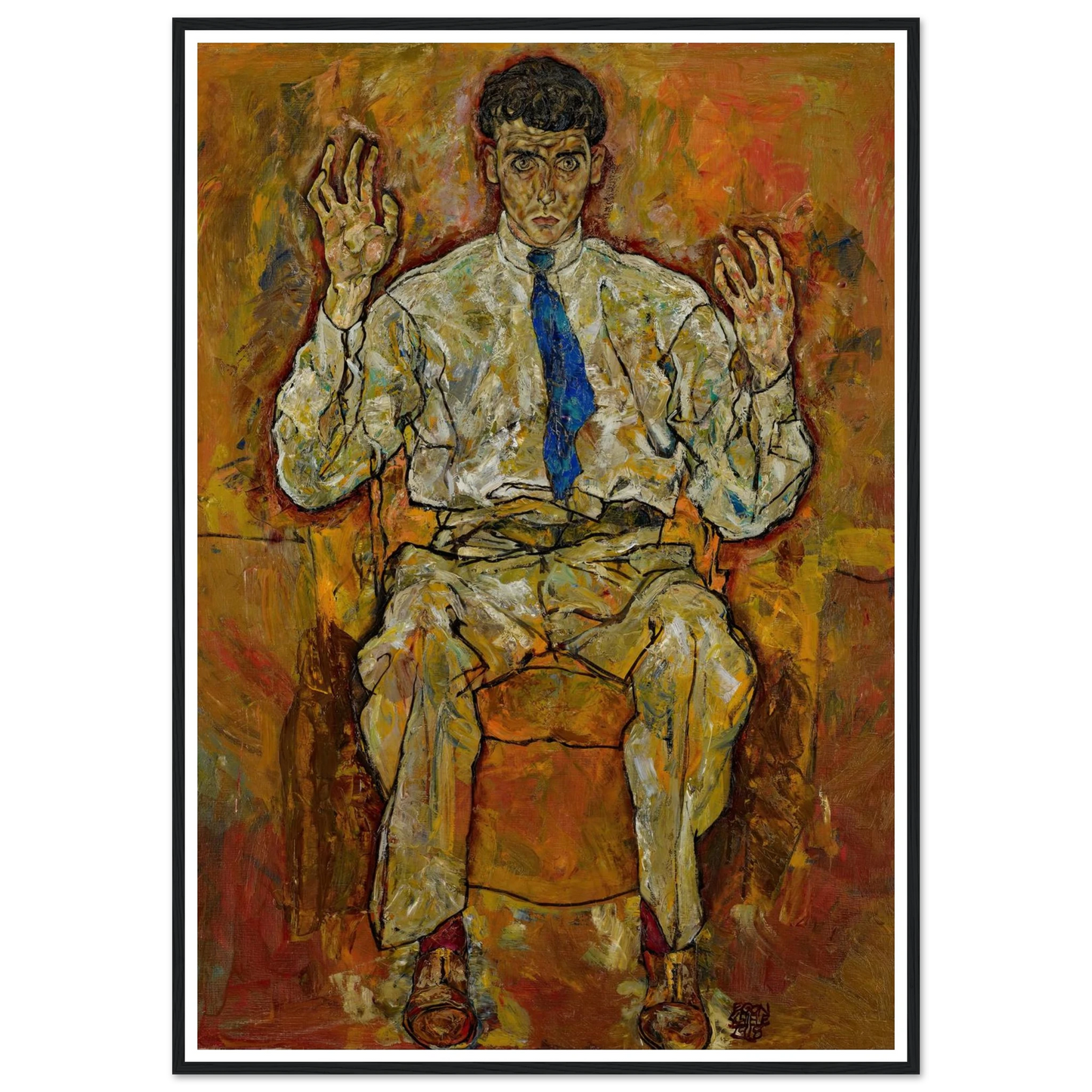 Portrait of Paris von Gütersloh (1887-1973) (1918) Art Print | Egon Schiele-Quipham Collections