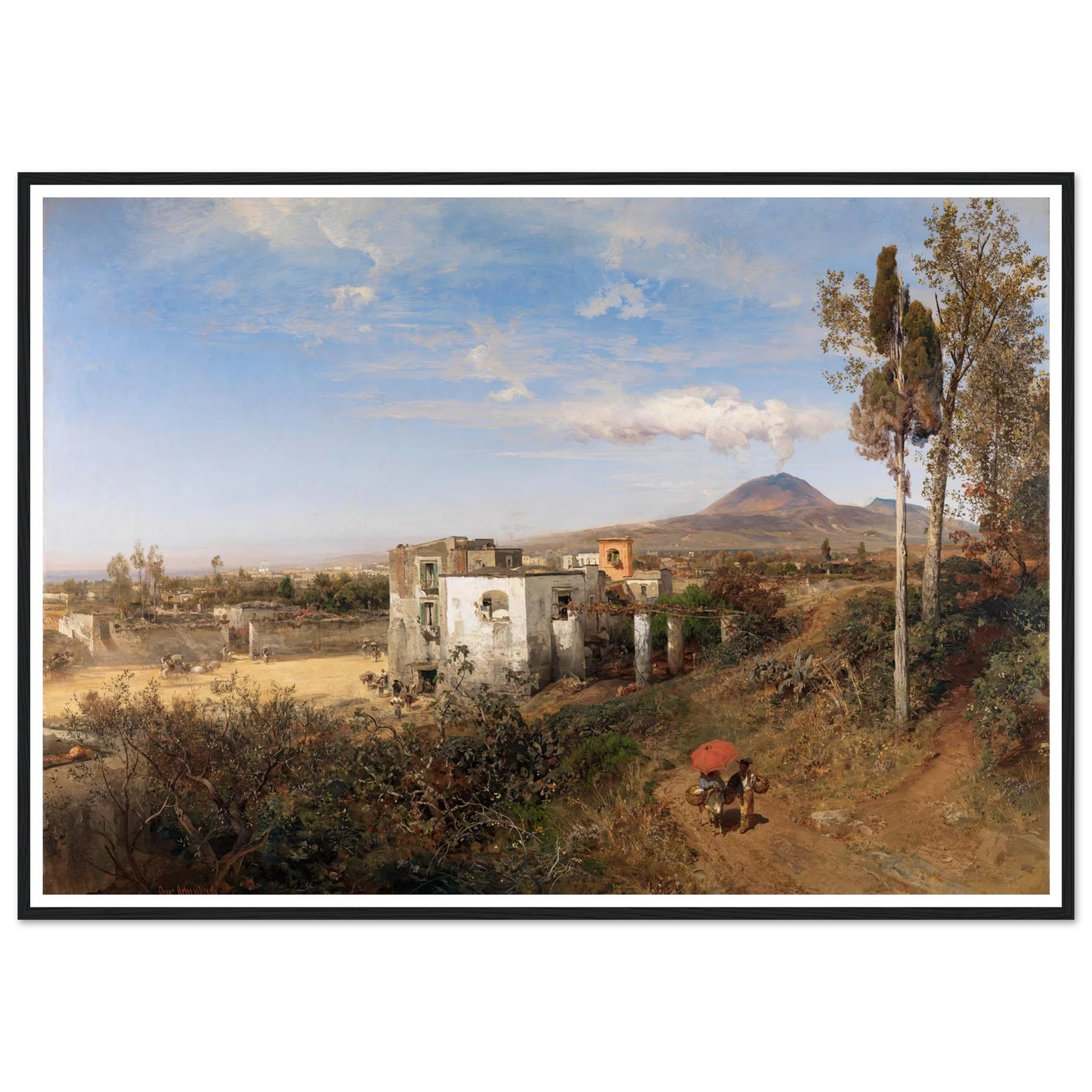 Landschaft bei Pompeji (1863) Art Print | Oswald Achenbach-Quipham Collections