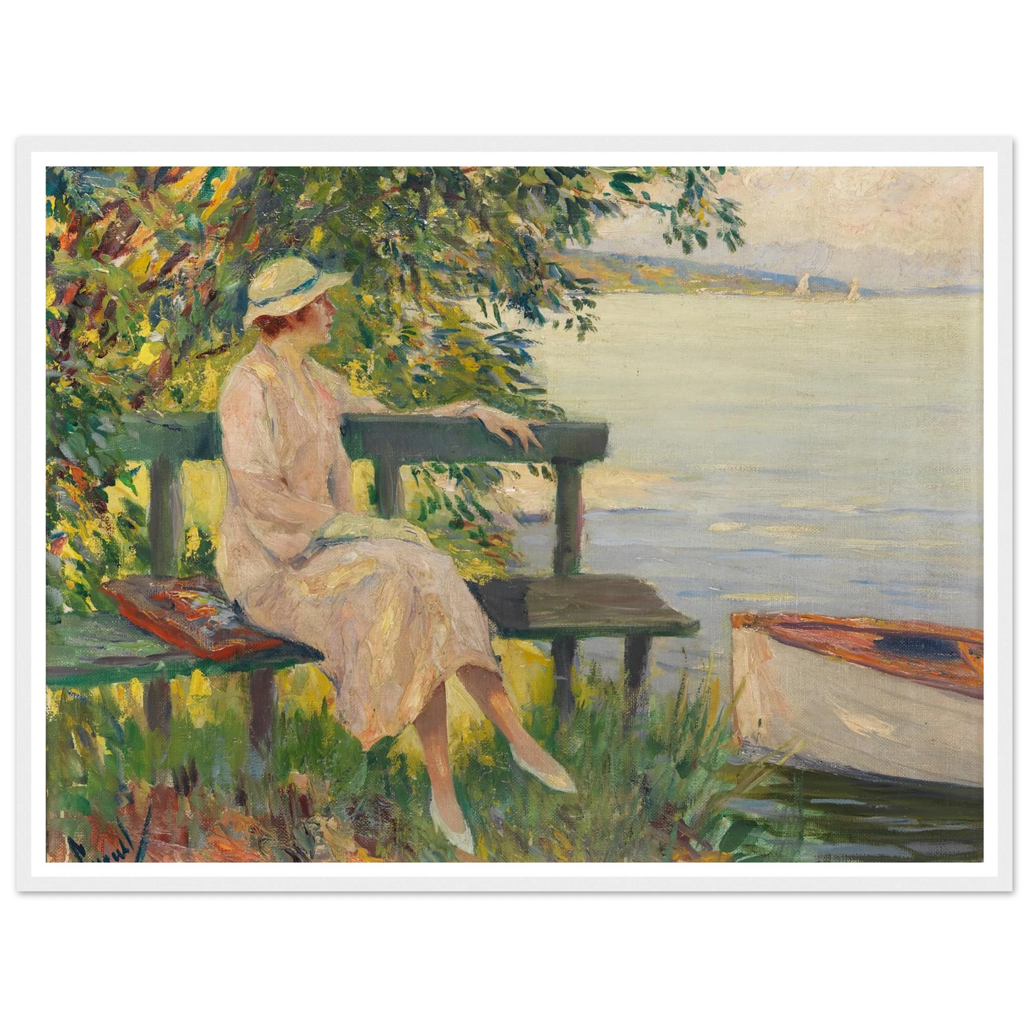 The green bench (1920) Art Print | Edward Cucue-Quipham Collections