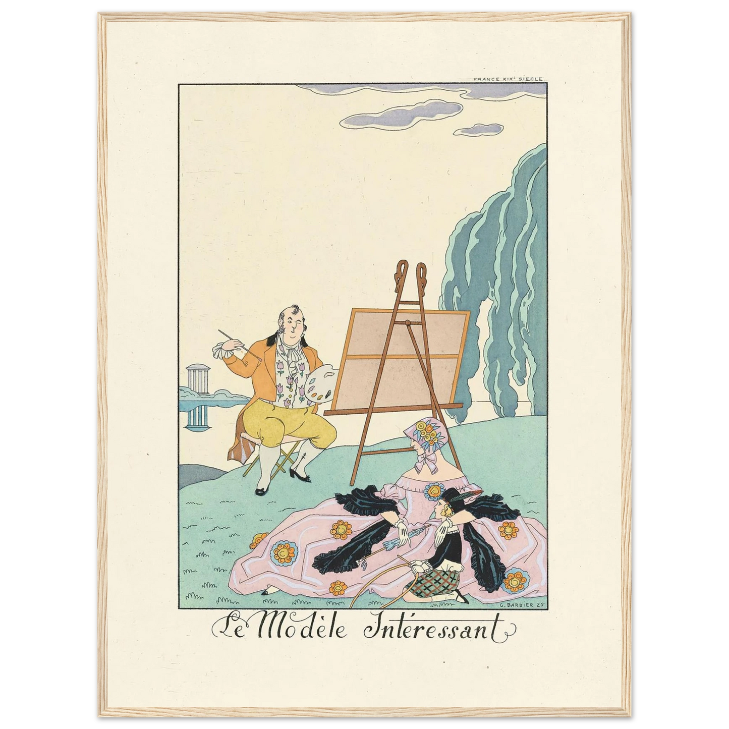 Le Modèle Intéressant(The Interesting Model) (1922–1926) Art Print | George Barbier-Quipham Collections