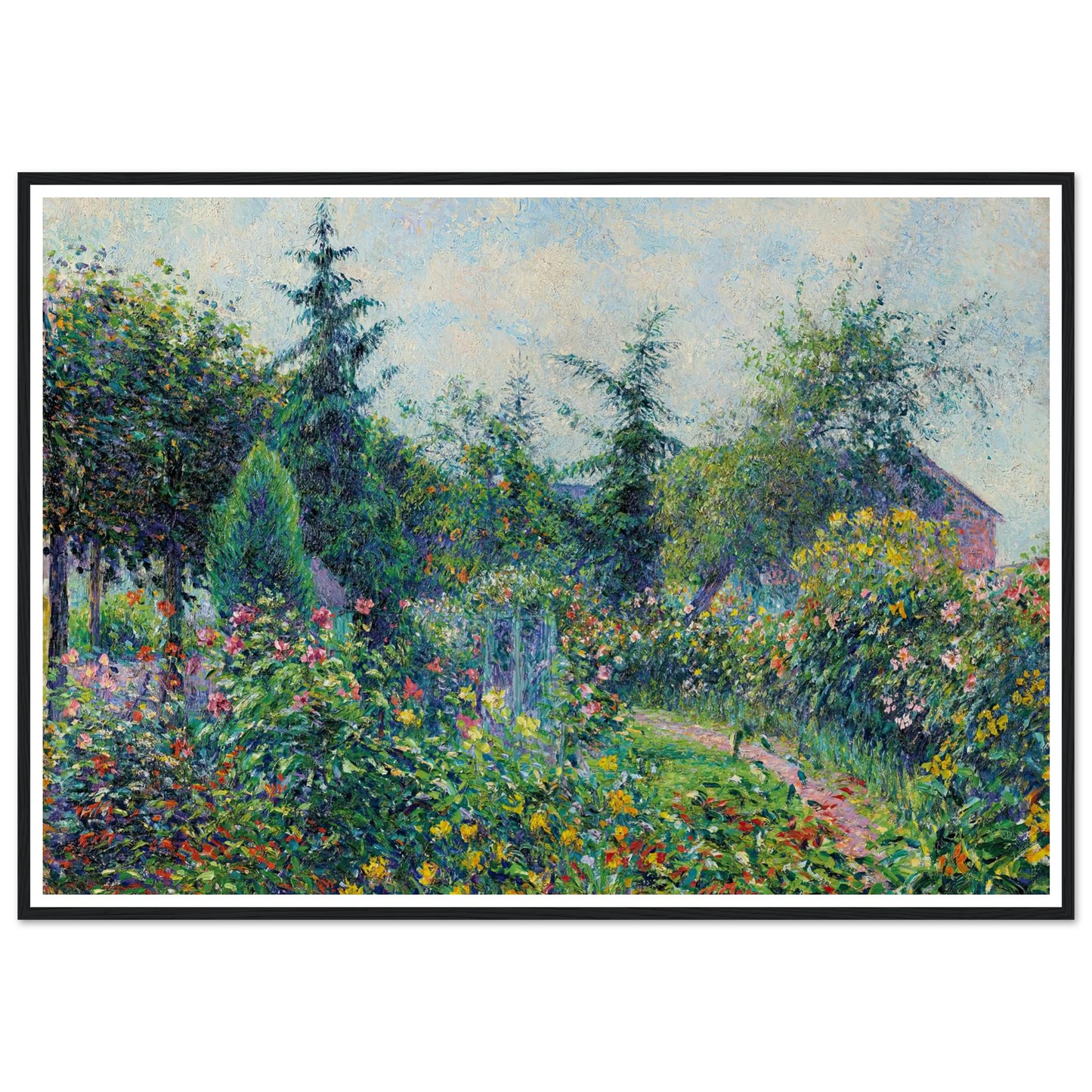 Jardin et poulailler chez Octave Mirbeau, Les Damps (1892) Art Print | Camille Pissarro-Quipham Collections