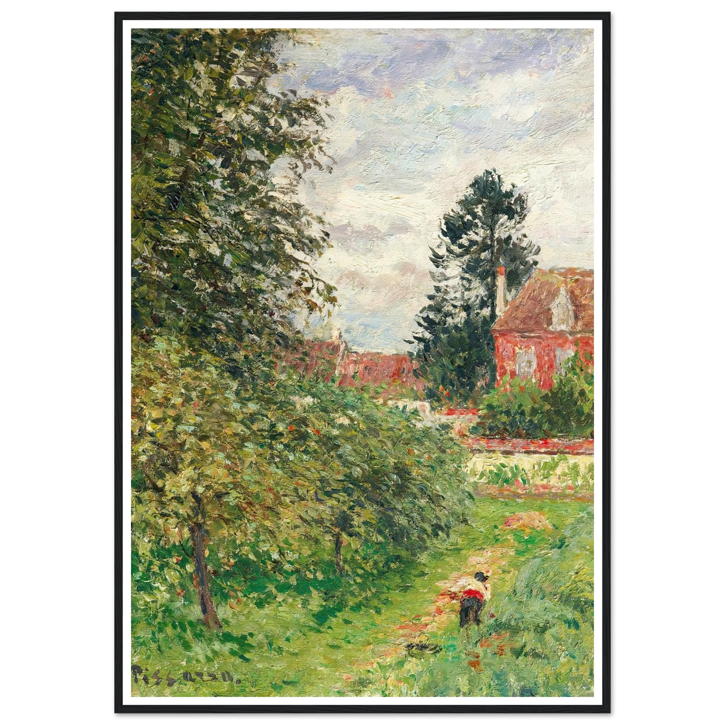 La Maison Des Anglais, Éragny (circa 1902) Art Print | Camille Pissarro-Quipham Collections