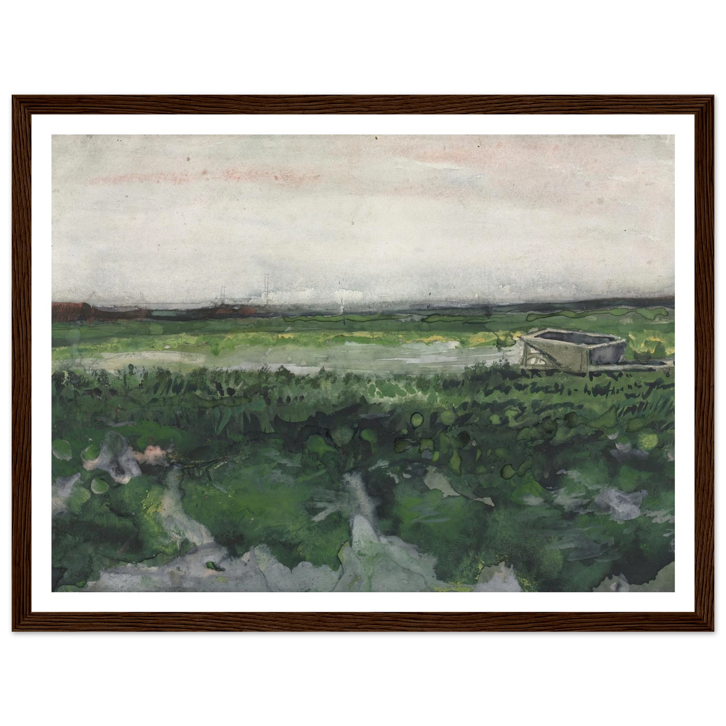 Landscape with Wheelbarrow (1883) Art Print | Vincent van Gogh-Quipham Collections