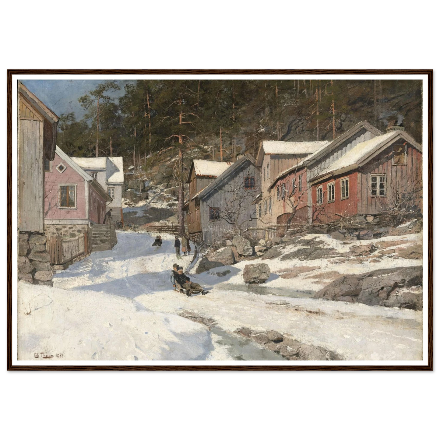 Street in Kragerø (1882) Art Print | Frits Thaulow-Quipham Collections
