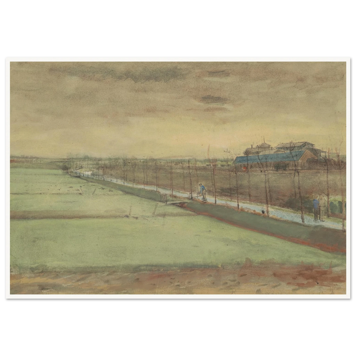 Weilanden bij Rijswijk en de Schenkweg (1882) Art Print | Vincent van Gogh-Quipham Collections