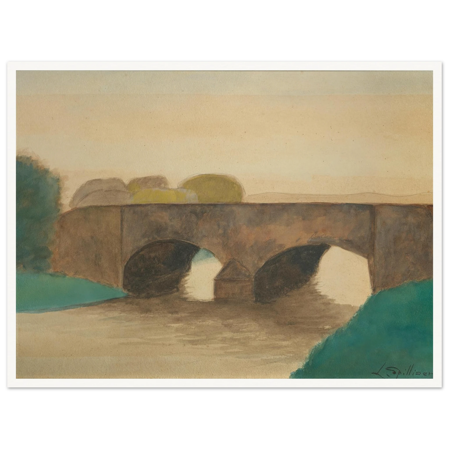Brug (1930) Art Print | Leon Spilliaert-Quipham Collections