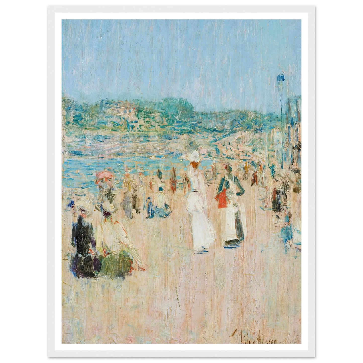 Beach at Newport (1901) Art Print | Childe Hassam-Quipham Collections