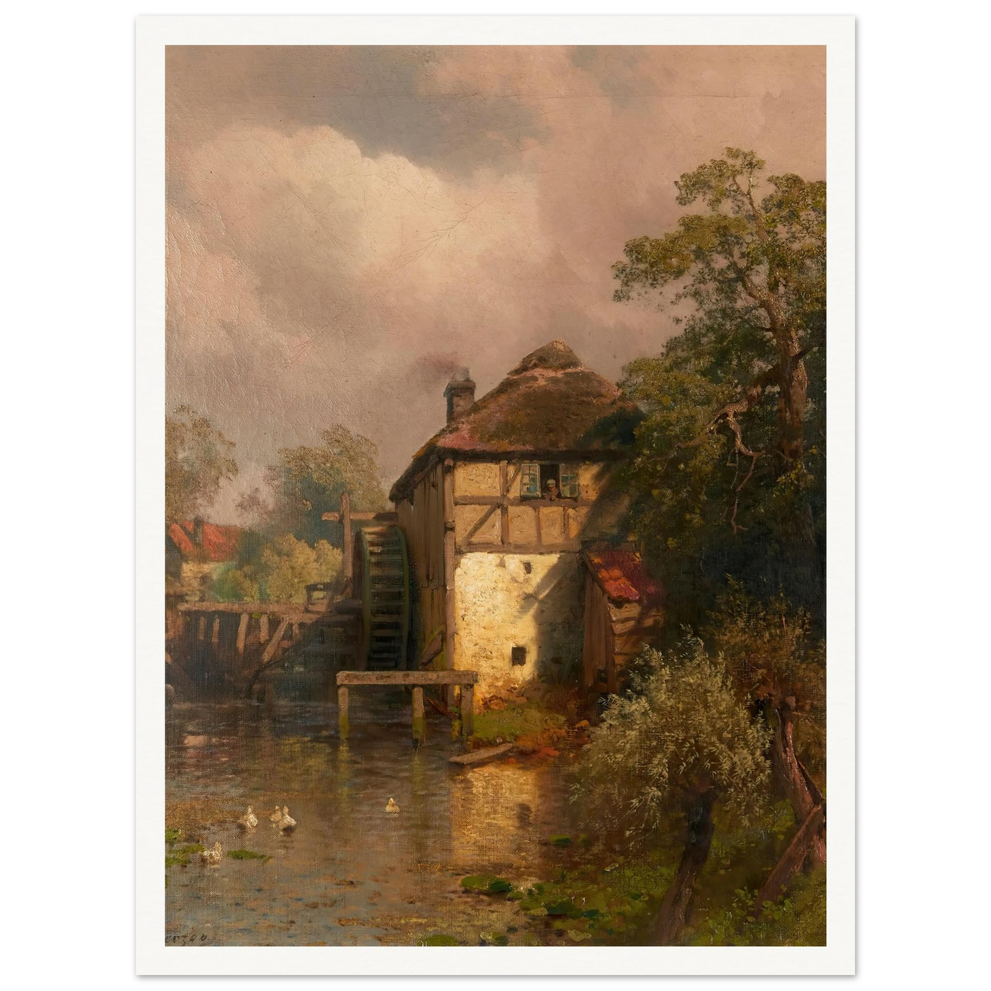The Mill Art Print | Hermann Ottomar Herzog-Quipham Collections