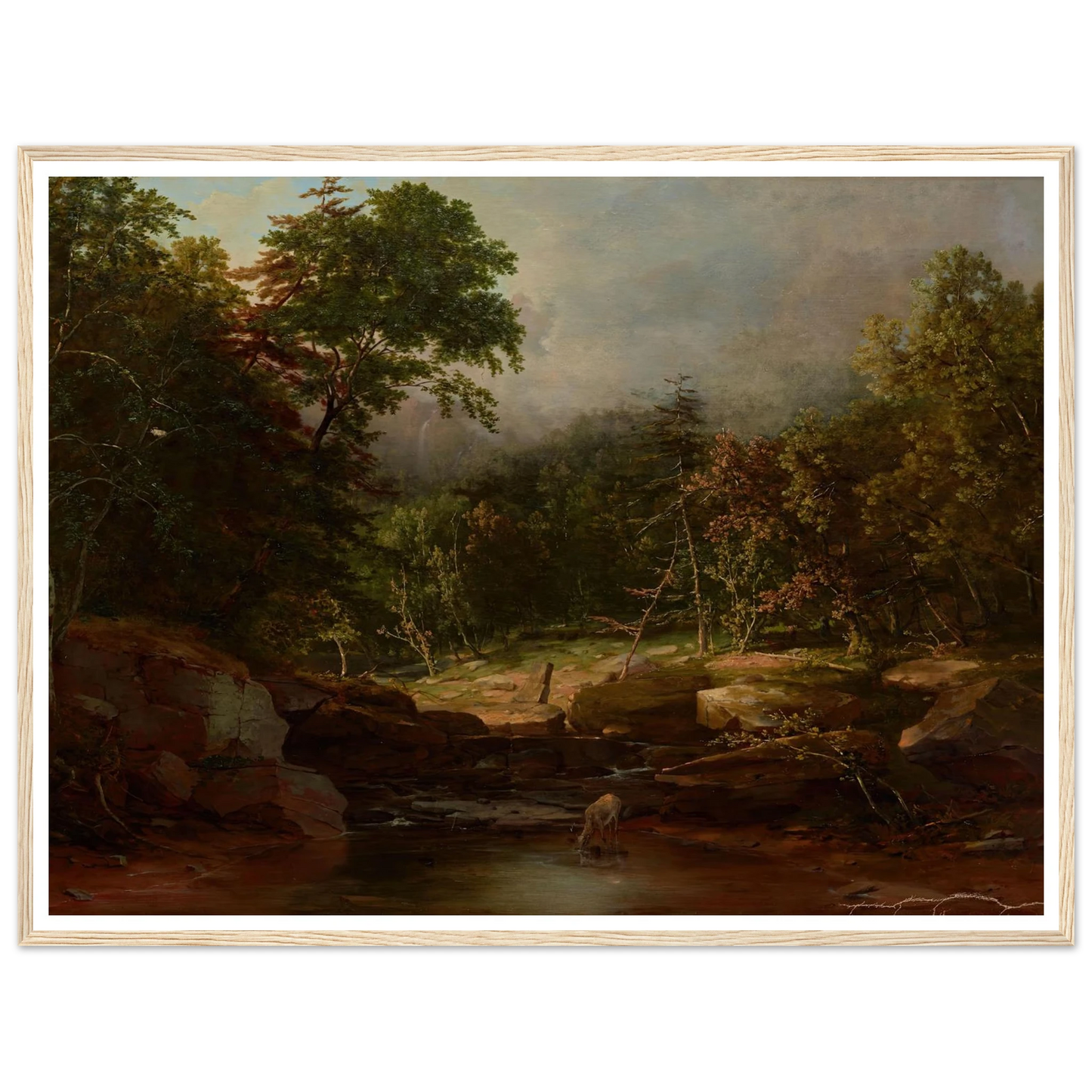 Stream in the Mountains (1850s) Art Print | George Inness-Quipham Collections