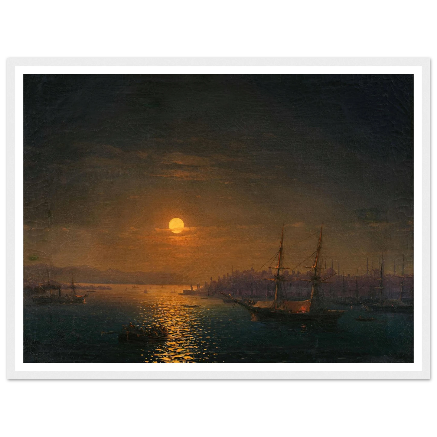 Istanbul; The Golden Horn in the moonlight (1868) Art Print | Ivan Konstantinovich Aivazovsky-Quipham Collections