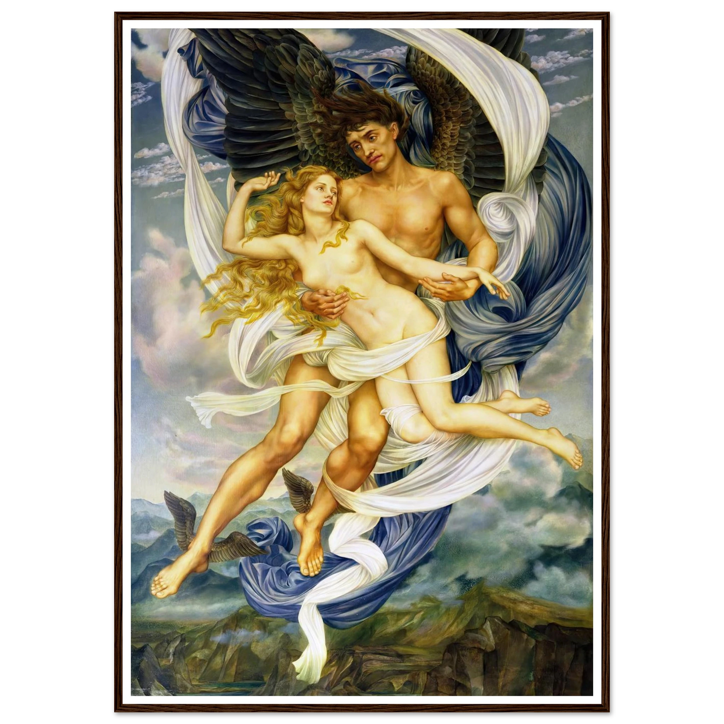 Boreas and Oreithyia (circa 1896) Art Print | Evelyn de Morgan-Quipham Collections