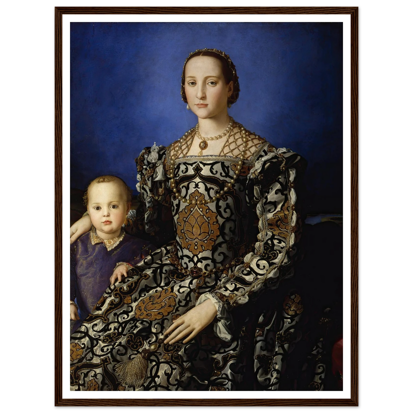 Portrait Of Eleanor Of Toledo With Her Son Giovanni De’ Medici (1544-1545) Art Print | Agnolo Bronzino-Quipham Collections