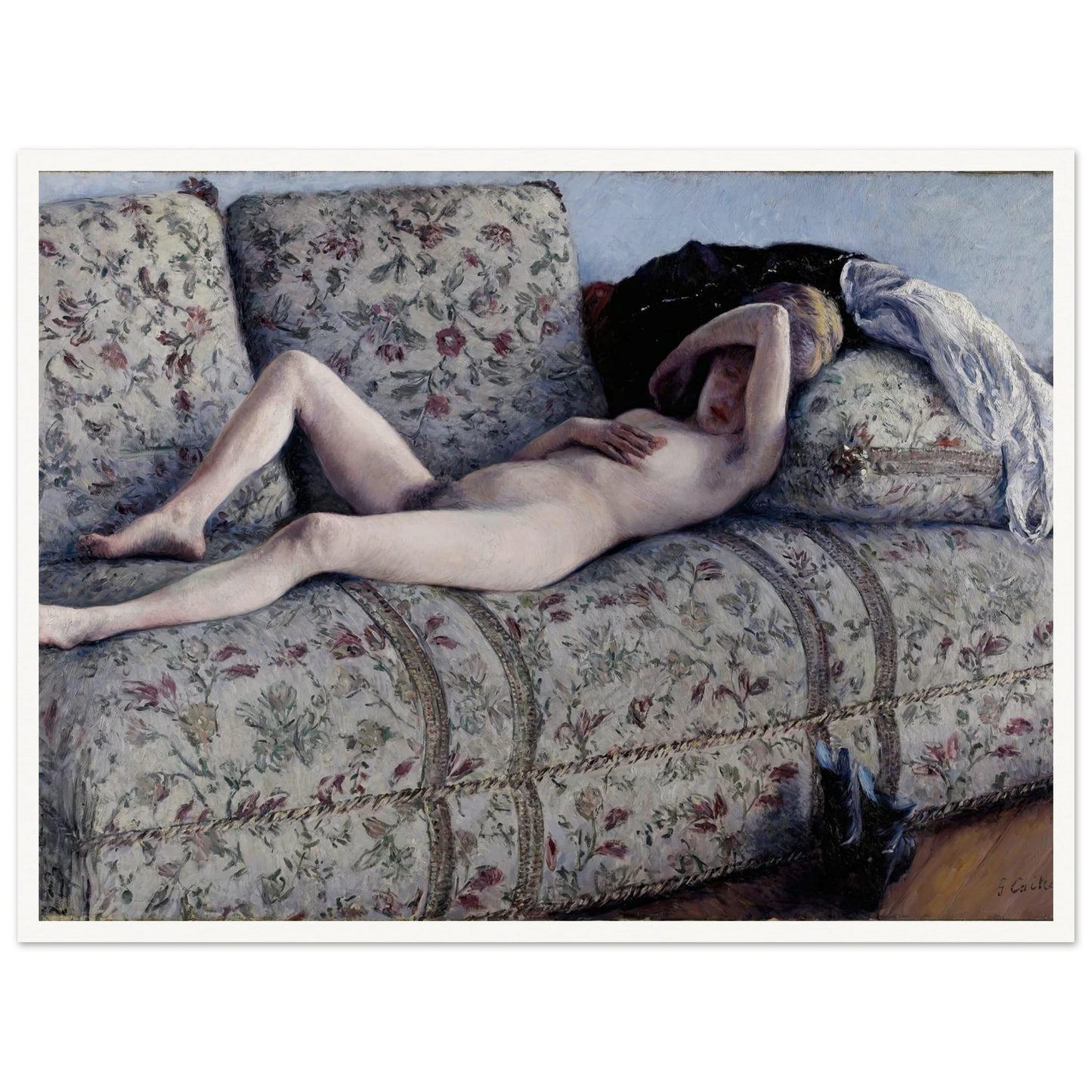 Nude on a Couch (c. 1880) Art Print | Gustave Caillebotte-Quipham Collections
