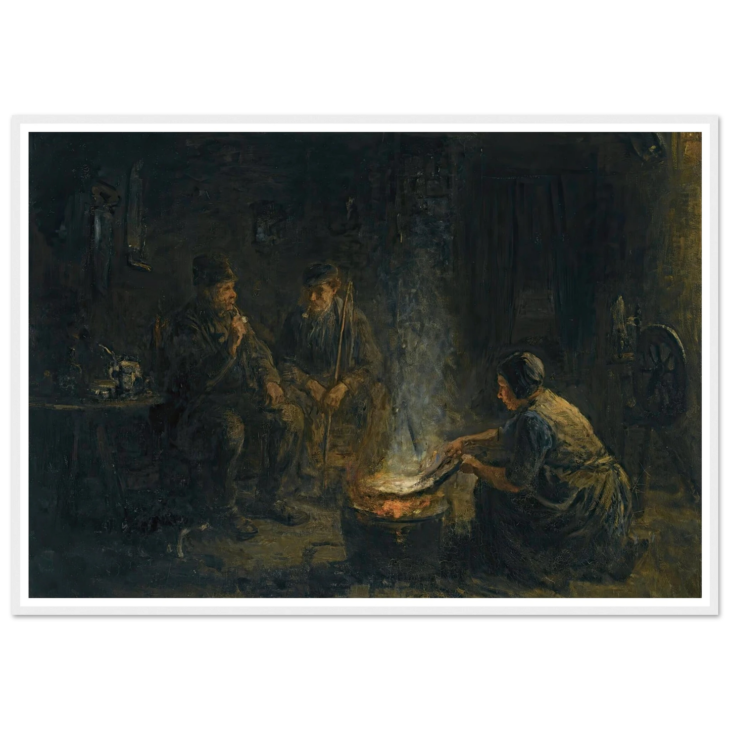 Preparing the meal Art Print | Jozef Israels-Quipham Collections