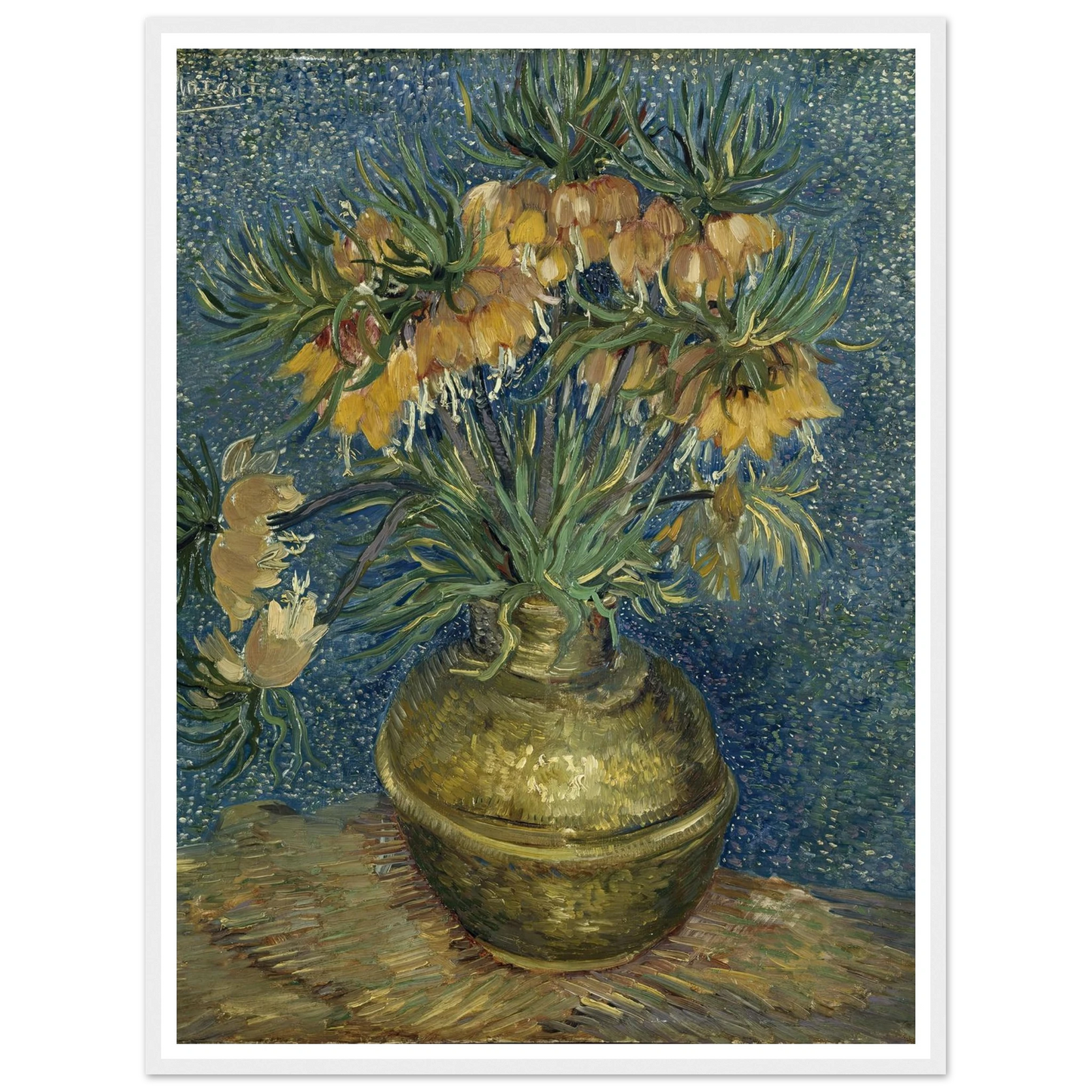 Imperial Fritillaries in a Copper Vase (1887) Art Print | Vincent van Gogh-Quipham Collections