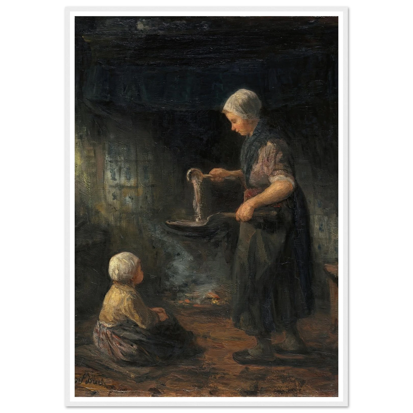 The Pancakes (c. 1875) Art Print | Jozef Israels-Quipham Collections