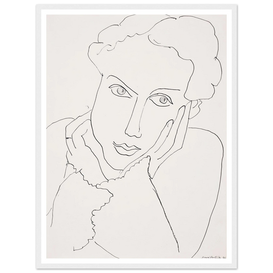 Femme pensive (1936) Art Print | Henri Matisse-Quipham Collections