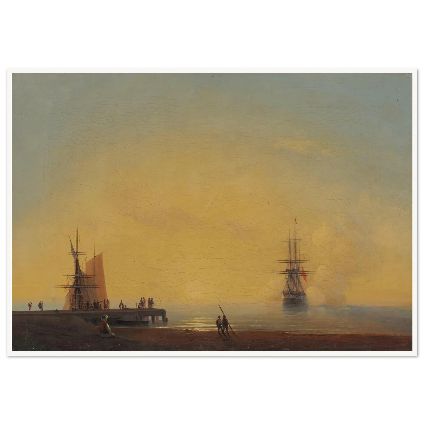 In the roads, Evening (1867) Art Print | Ivan Konstantinovich Aivazovsky-Quipham Collections