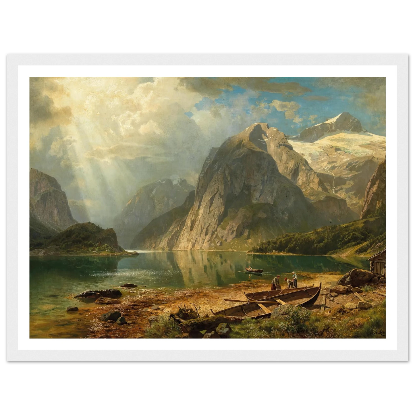A Fjord Landscape (1888) Art Print | August Wilhelm Leu-Quipham Collections