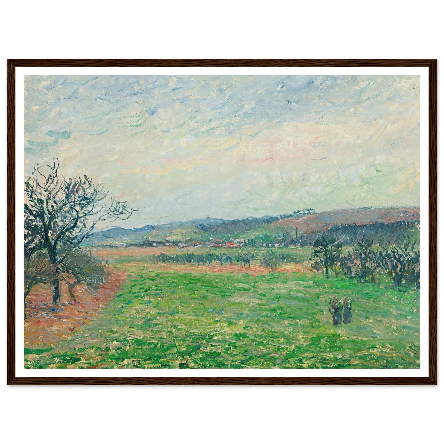 Les Coteaux De Gisors, Temps Gris (1885) Art Print | Camille Pissarro-Quipham Collections