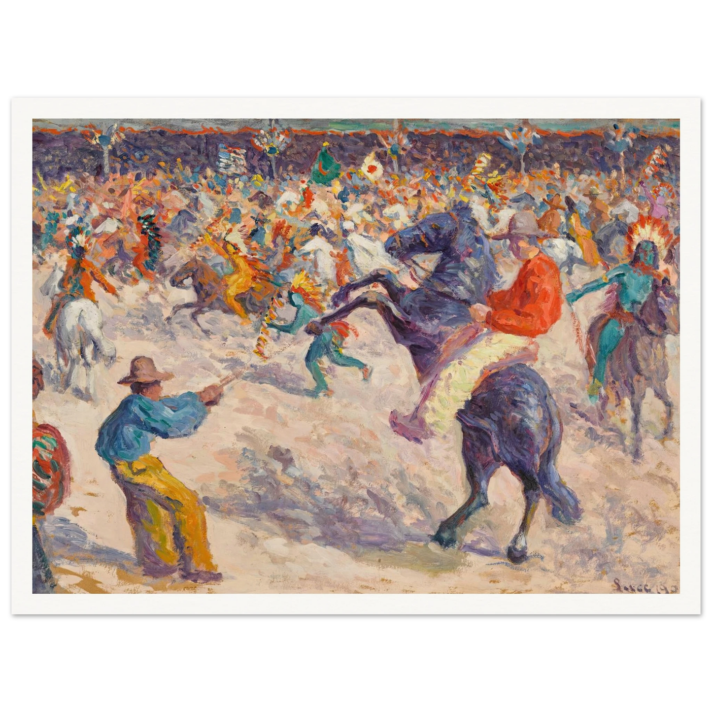 Buffalo Bill, le lasso (1906) Art Print | Maximilien Luce-Quipham Collections
