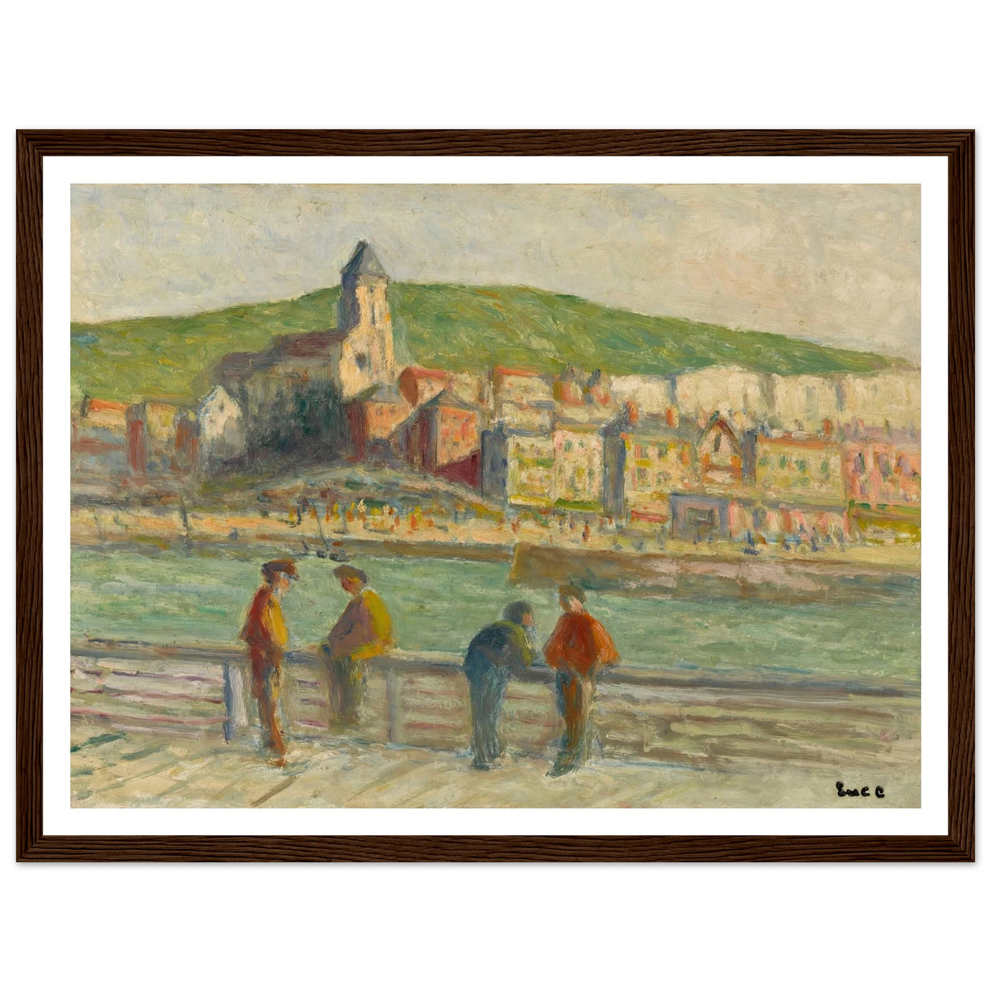Le treport, sur le quai (circa 1934) Art Print | Maximilien Luce-Quipham Collections