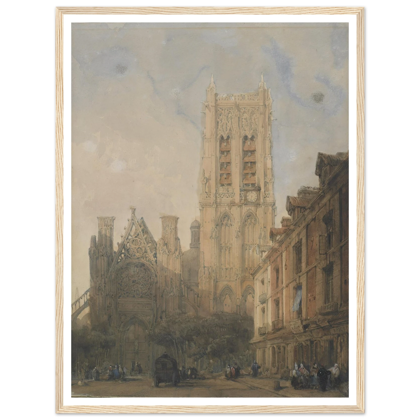 Church of St. Jacques, Dieppe Art Print | David Roberts-Quipham Collections