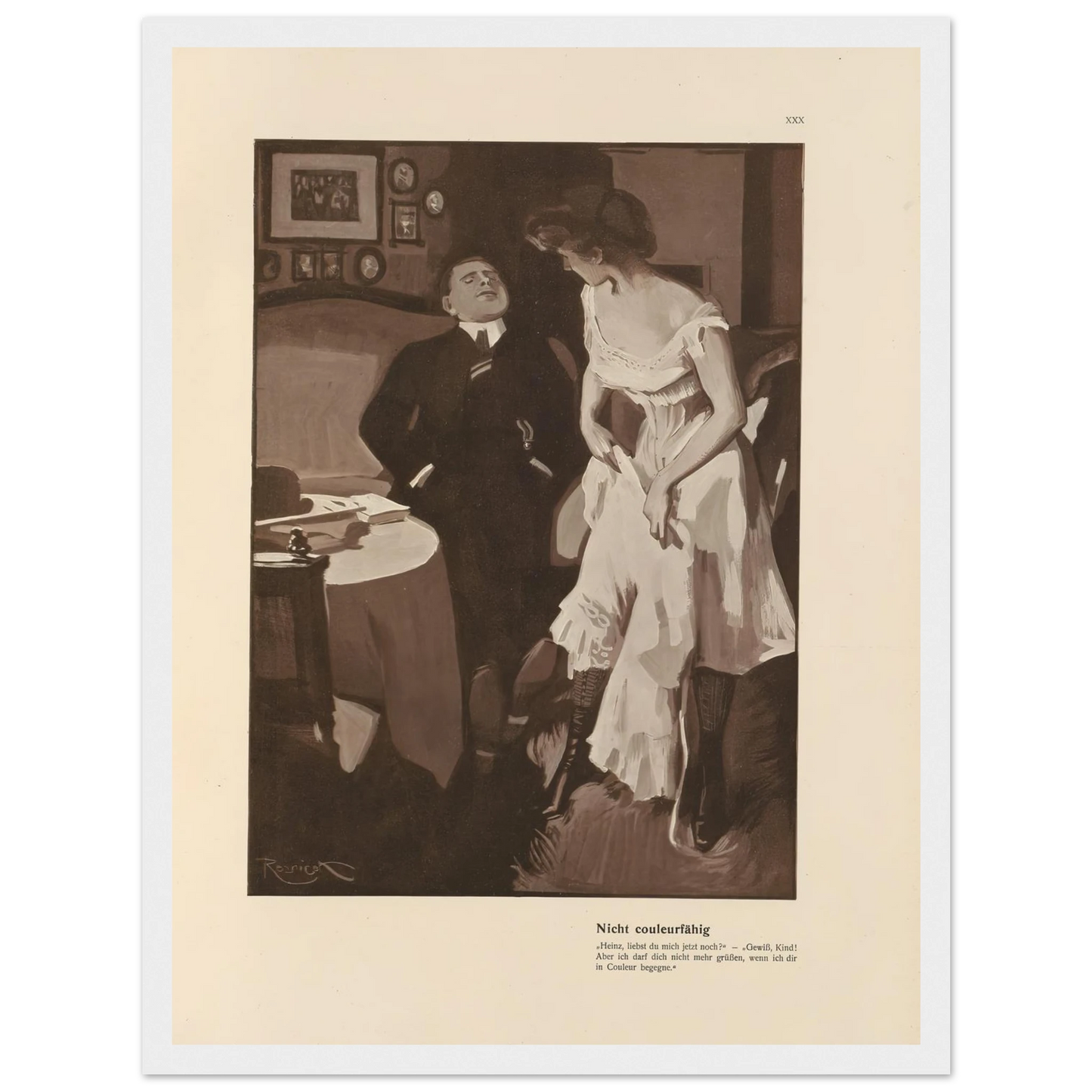 Nicht couleurfàhig (1908) Art Print | Ferdinand Freiherr von Reznicek-Quipham Collections