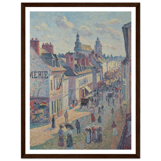 Jour de marché à Gisors (rue Cappeville) (1897) Art Print | Maximilien Luce-Quipham Collections